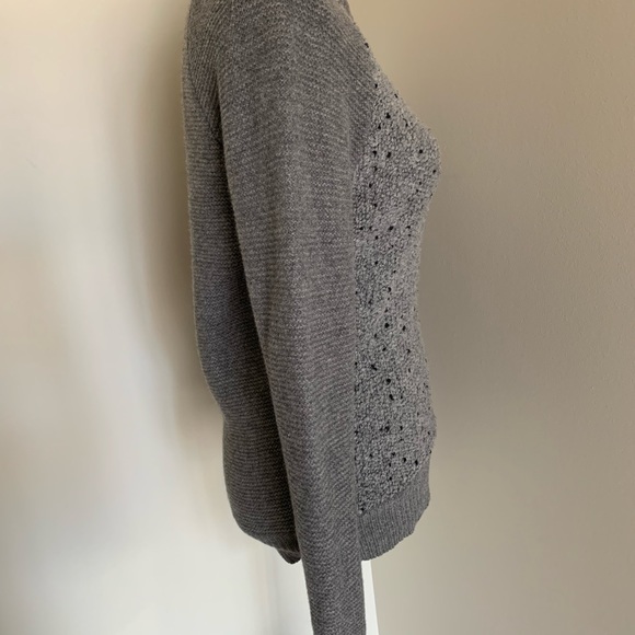 Madewell Boucle Panel Sweater Gray Size S - Picture 5 of 9